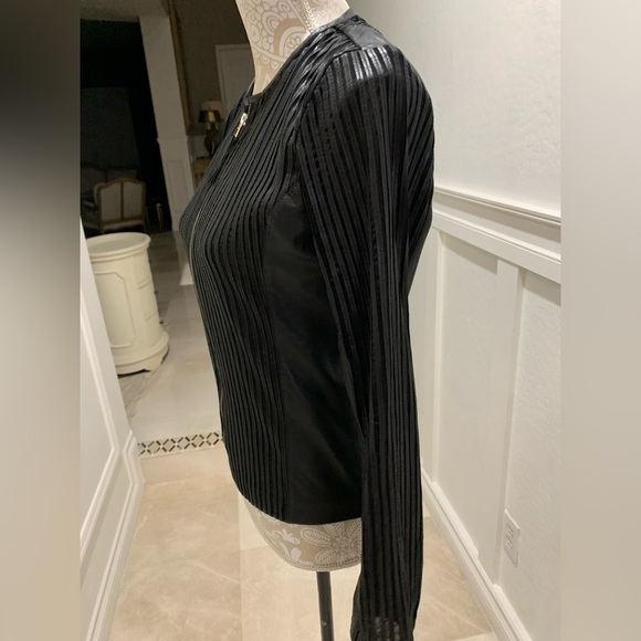 Scully Black Lamb Leather Blazer Zip Women Jacket Size S - Picture 4 of 10